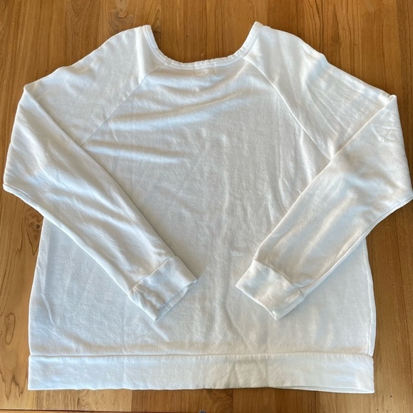 NWOT Sundry Rainbow “Lovers” White Crewneck Sweatshirt - Picture 3 of 4